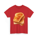 Bread Toast Food Toasting T-Shirt - Red