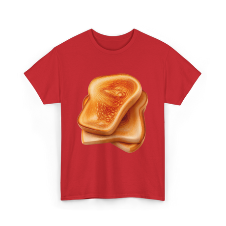 Bread Toast Food Toasting T-Shirt - Red