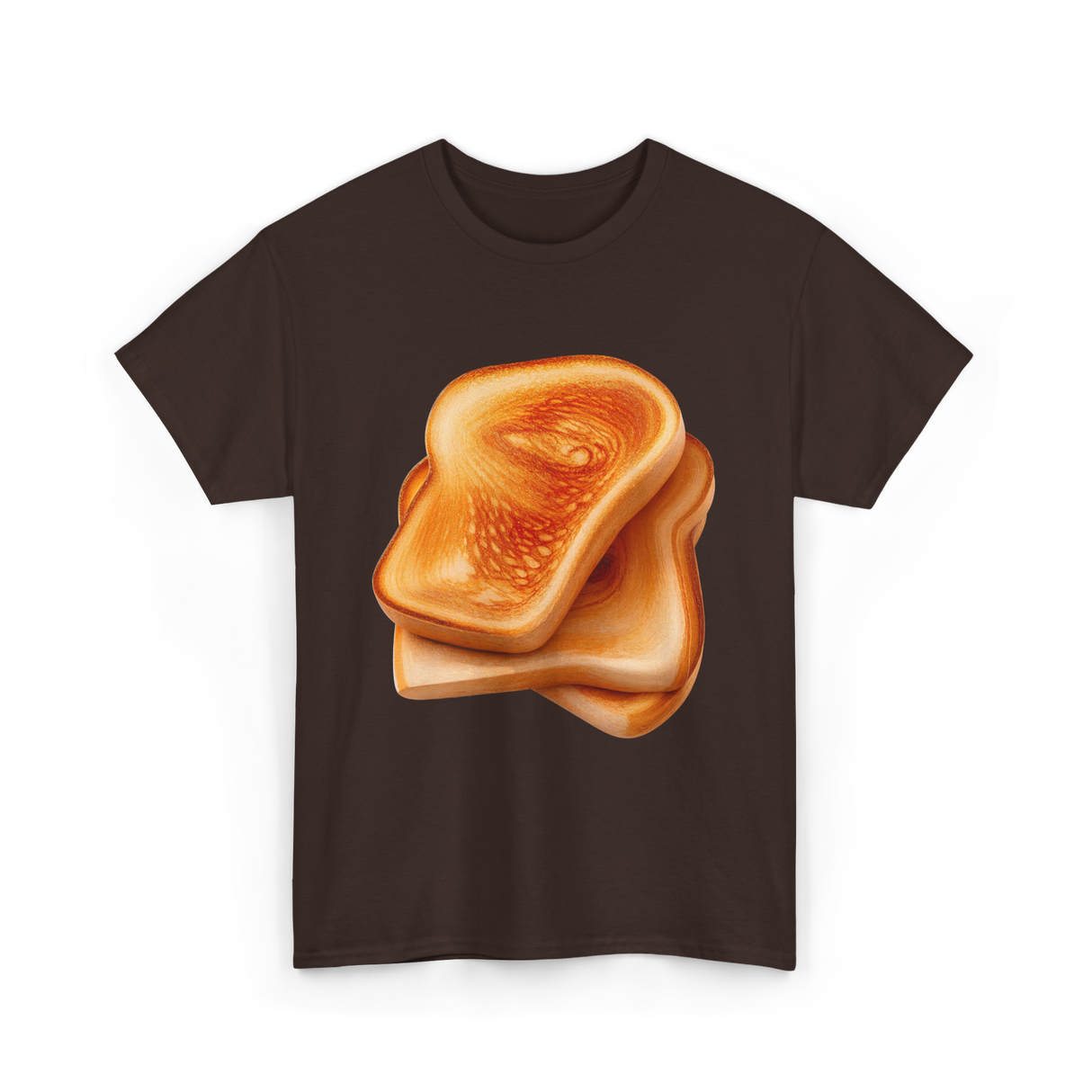 Bread Toast Food Toasting T-Shirt - Dark Chocolate