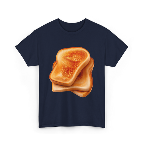 Bread Toast Food Toasting T-Shirt - Navy