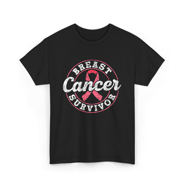 Breast Cancer Survivor Awareness Survivor T-Shirt - Black