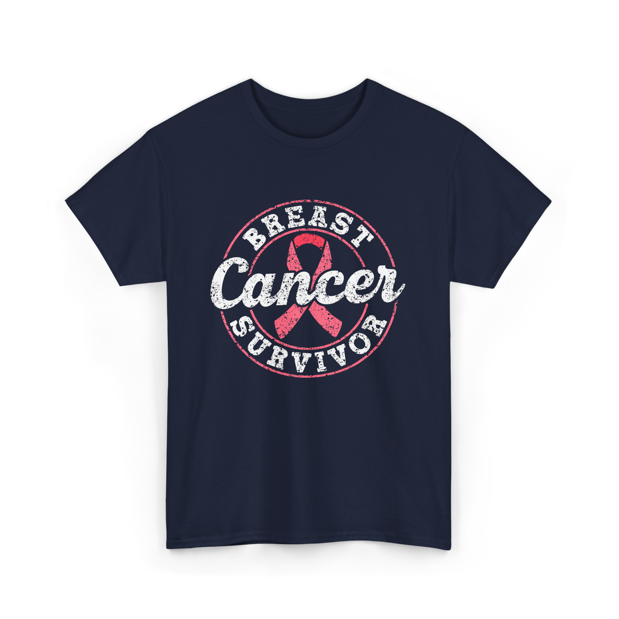 Breast Cancer Survivor Awareness Survivor T-Shirt - Navy