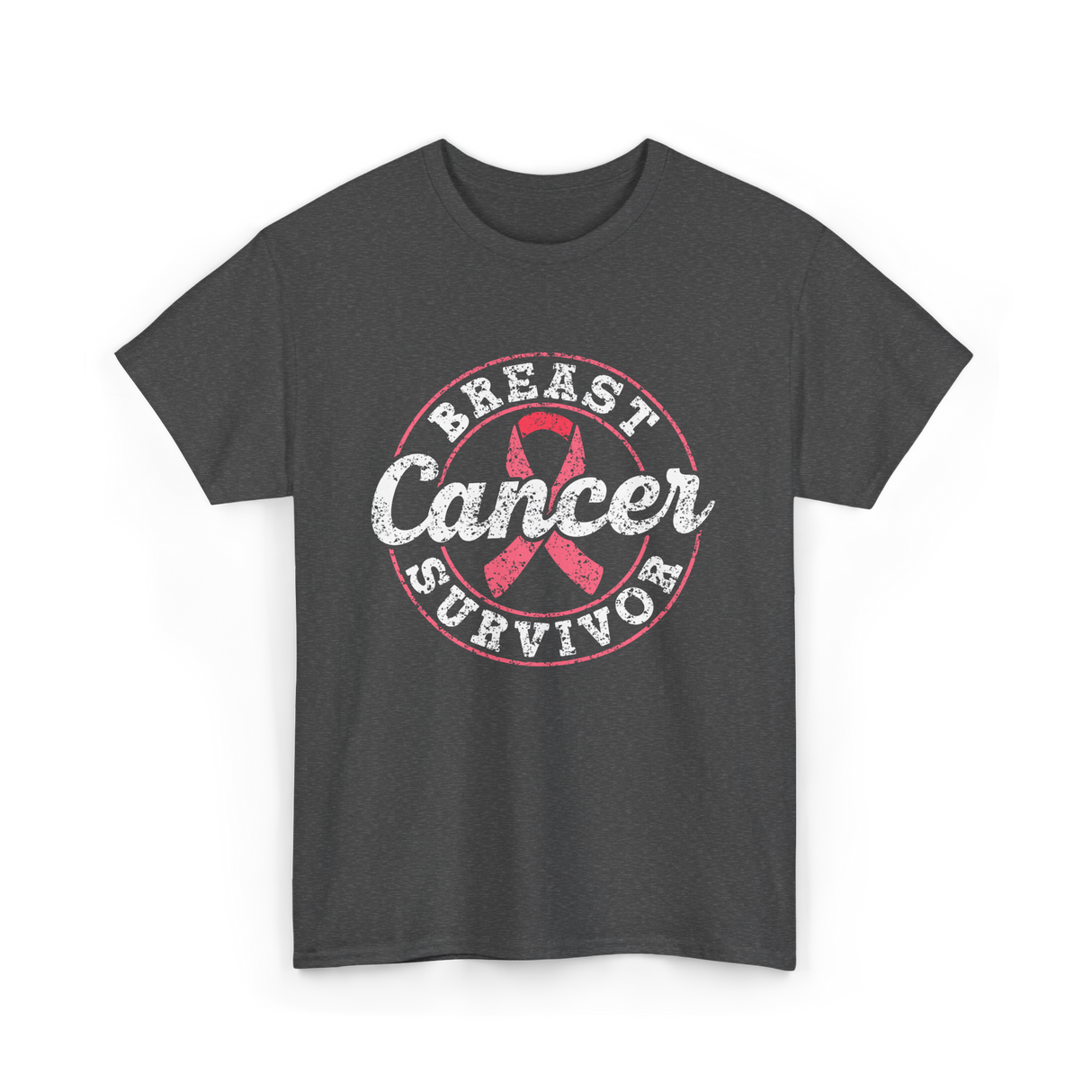 Breast Cancer Survivor Awareness Survivor T-Shirt - Dark Heather