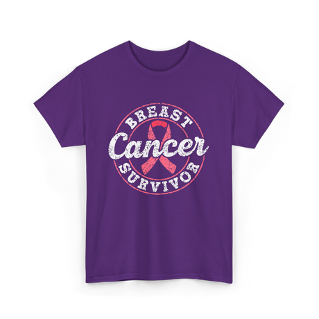 Breast Cancer Survivor Awareness Survivor T-Shirt - Purple