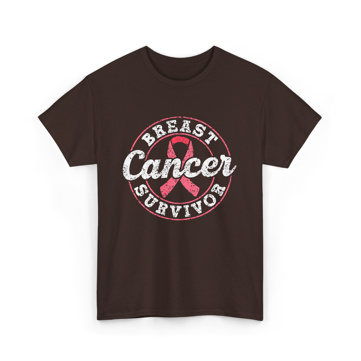 Breast Cancer Survivor Awareness Survivor T-Shirt - Dark Chocolate