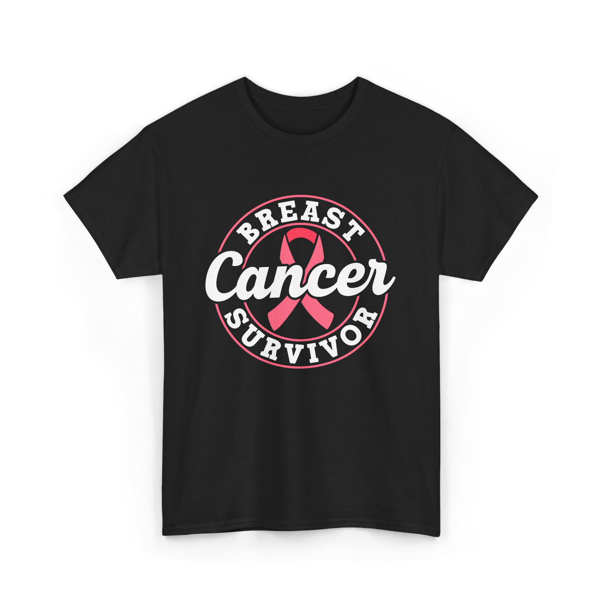 Breast Cancer Survivor Awareness T-Shirt - Black