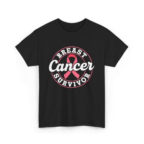 Breast Cancer Survivor Awareness T-Shirt - Black