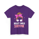 Breast Cancer Survivor Awareness T-Shirt - Purple