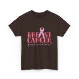 Breast Cancer Survivor Awareness T-Shirt - Dark Chocolate