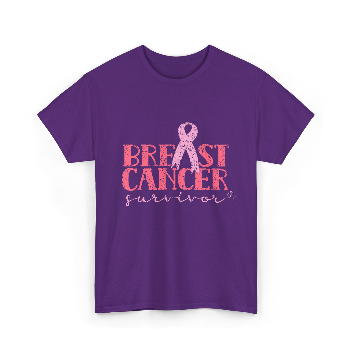 Breast Cancer Survivor Awareness T-Shirt - Purple