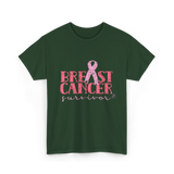 Breast Cancer Survivor Awareness T-Shirt - Forest Green