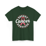 Breast Cancer Survivor Awareness T-Shirt - Forest Green