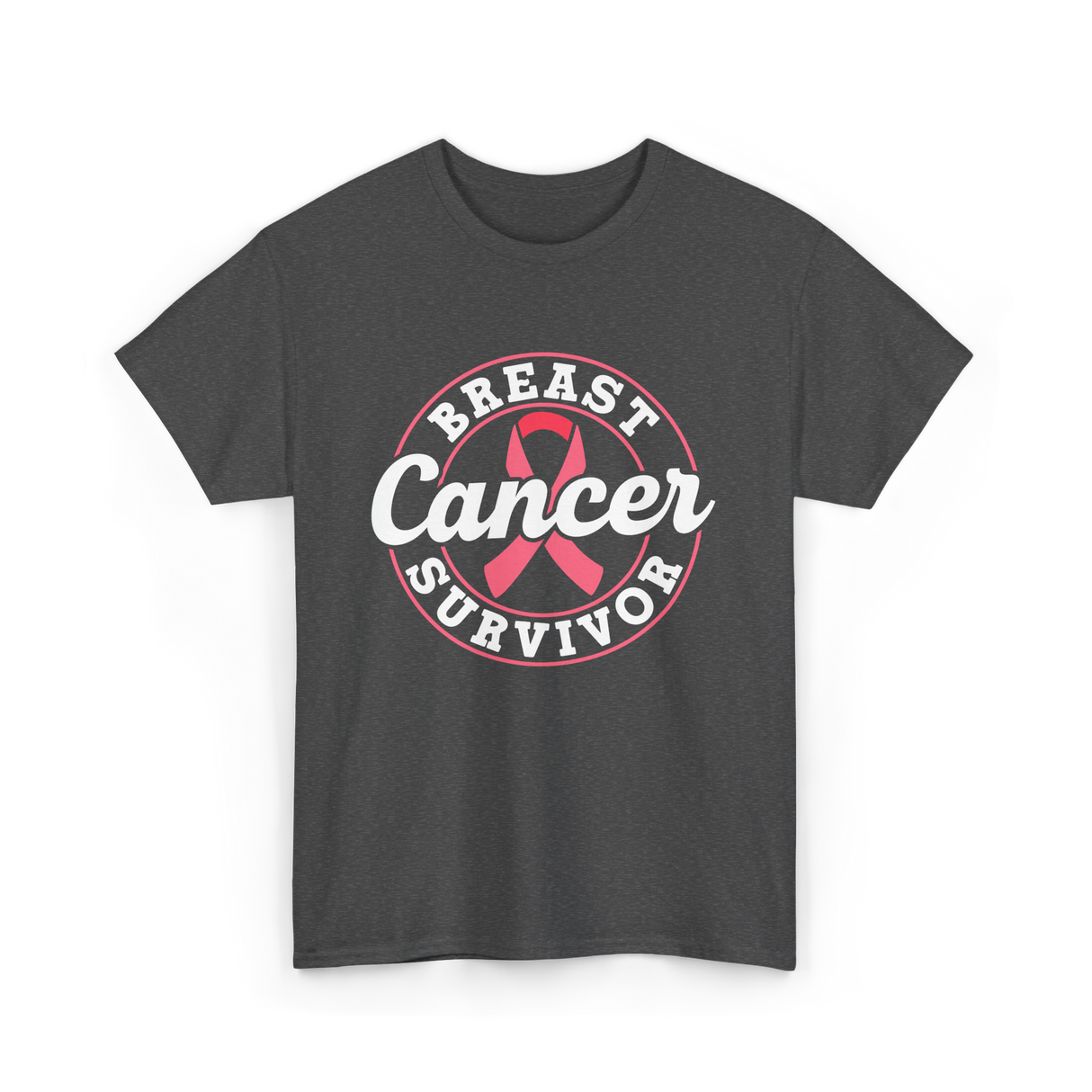 Breast Cancer Survivor Awareness T-Shirt - Dark Heather