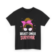 Breast Cancer Survivor Awareness T-Shirt - Black