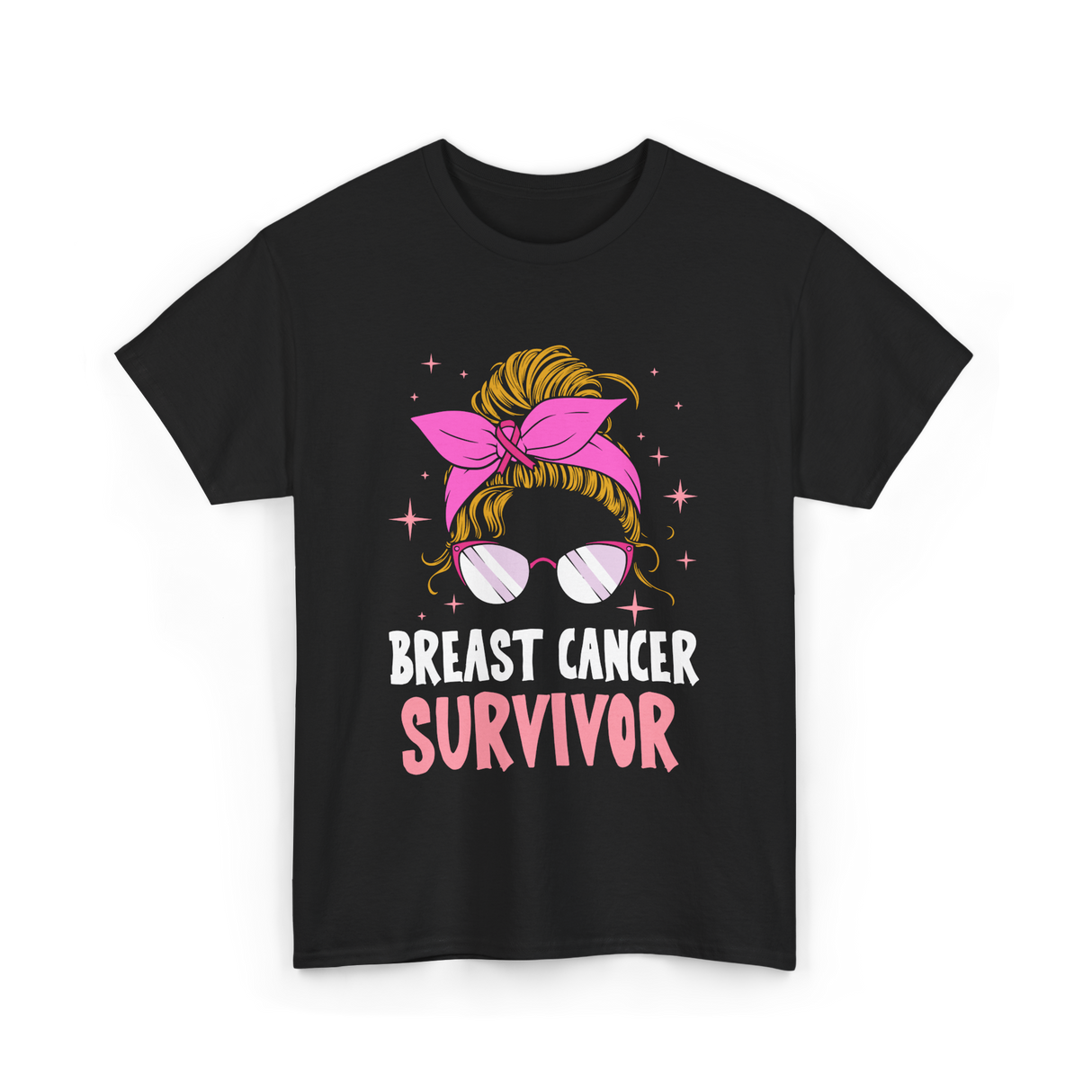 Breast Cancer Survivor Awareness T-Shirt - Black