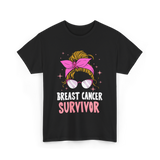 Breast Cancer Survivor Awareness T-Shirt - Black