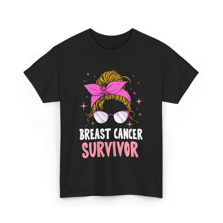 Breast Cancer Survivor Awareness T-Shirt - Black