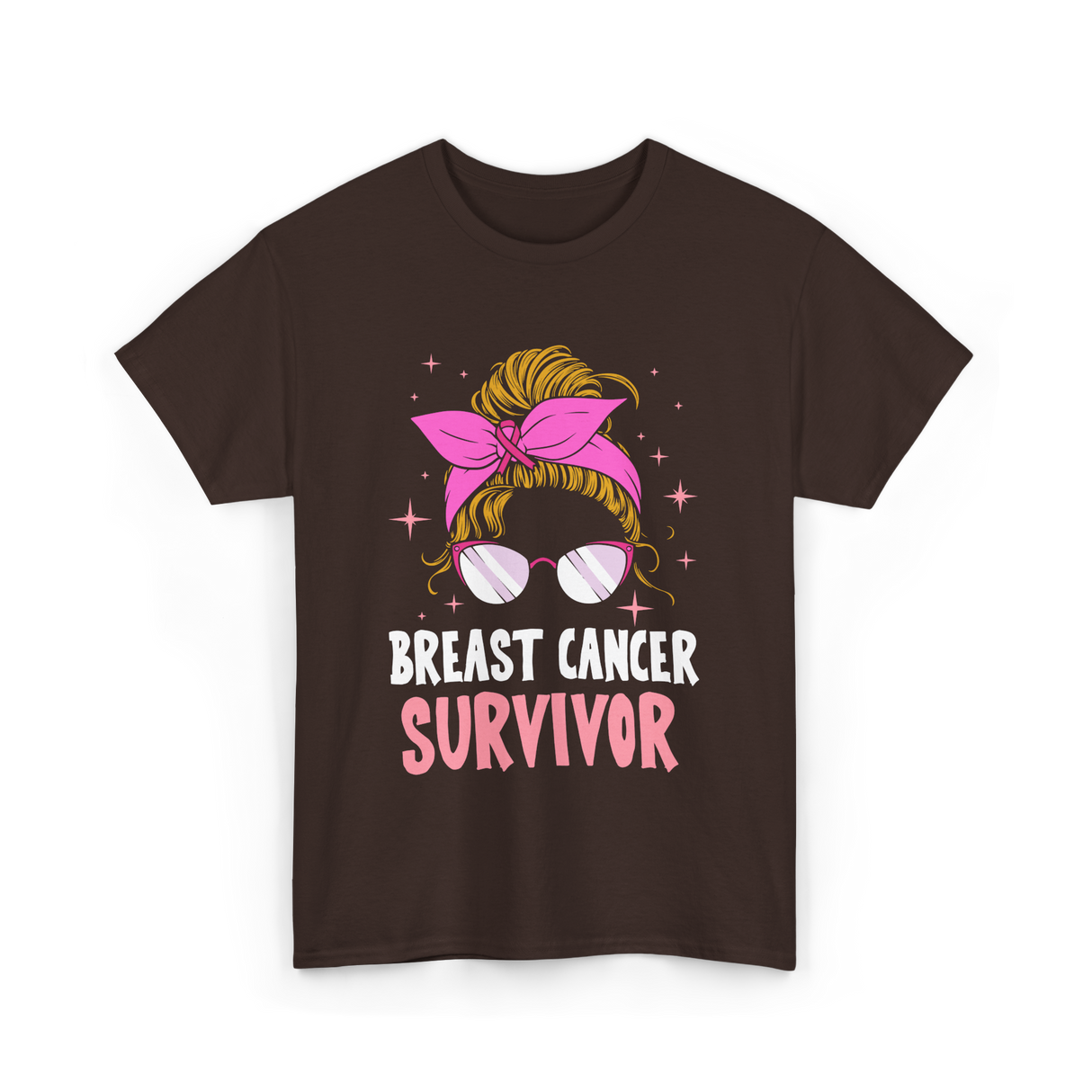 Breast Cancer Survivor Awareness T-Shirt - Dark Chocolate