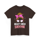 Breast Cancer Survivor Awareness T-Shirt - Dark Chocolate