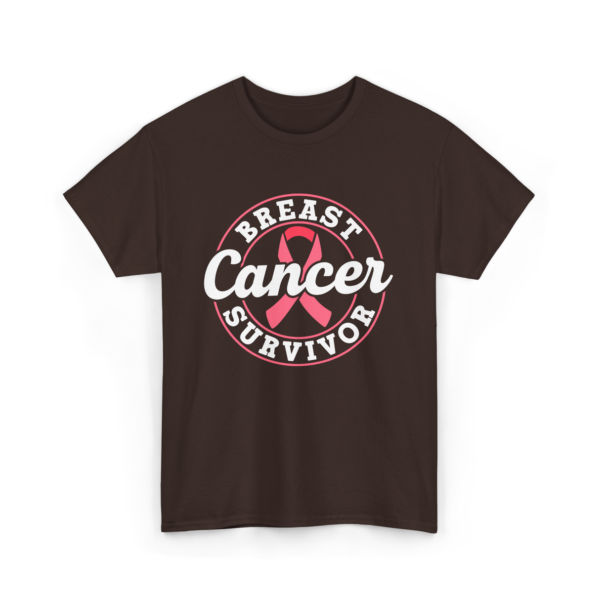 Breast Cancer Survivor Awareness T-Shirt - Dark Chocolate