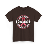 Breast Cancer Survivor Awareness T-Shirt - Dark Chocolate