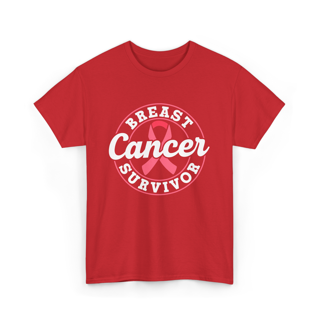 Breast Cancer Survivor Awareness T-Shirt - Red