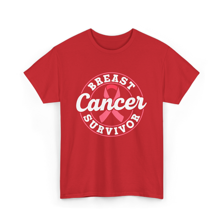 Breast Cancer Survivor Awareness T-Shirt - Red