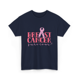 Breast Cancer Survivor Awareness T-Shirt - Navy