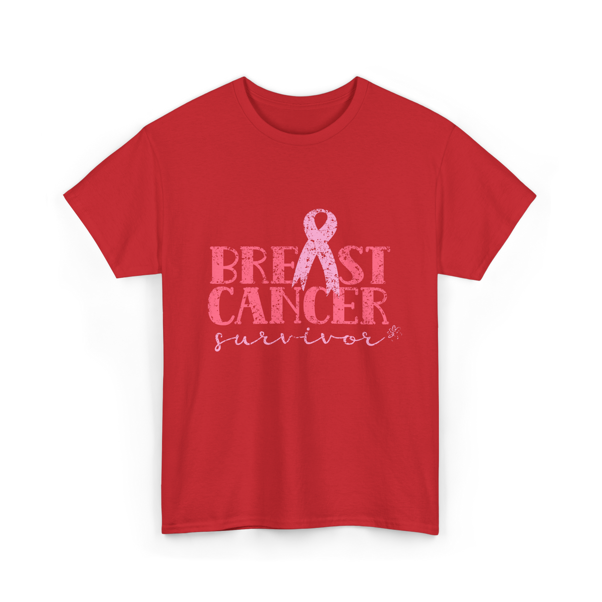 Breast Cancer Survivor Awareness T-Shirt - Red