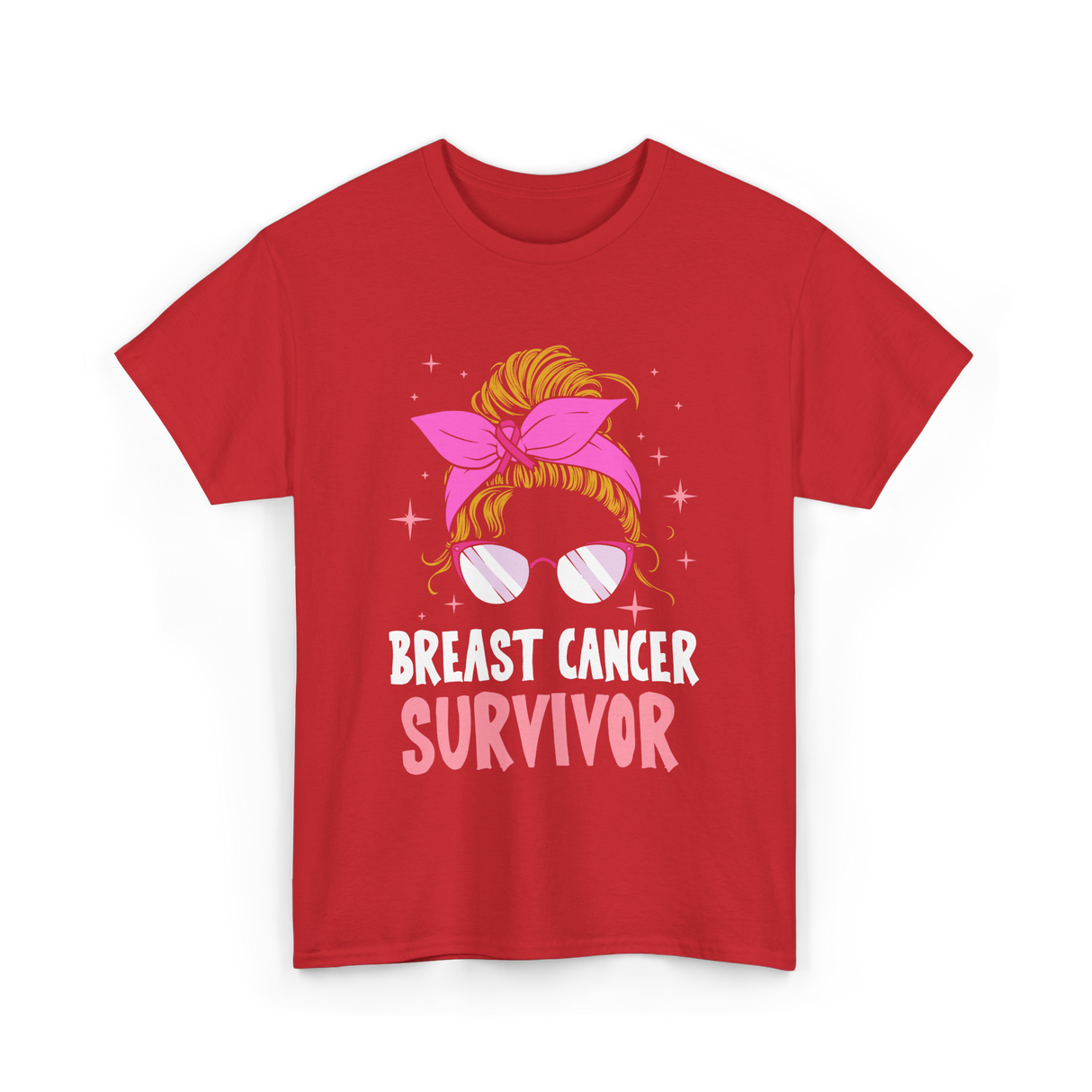 Breast Cancer Survivor Awareness T-Shirt - Red