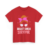 Breast Cancer Survivor Awareness T-Shirt - Red