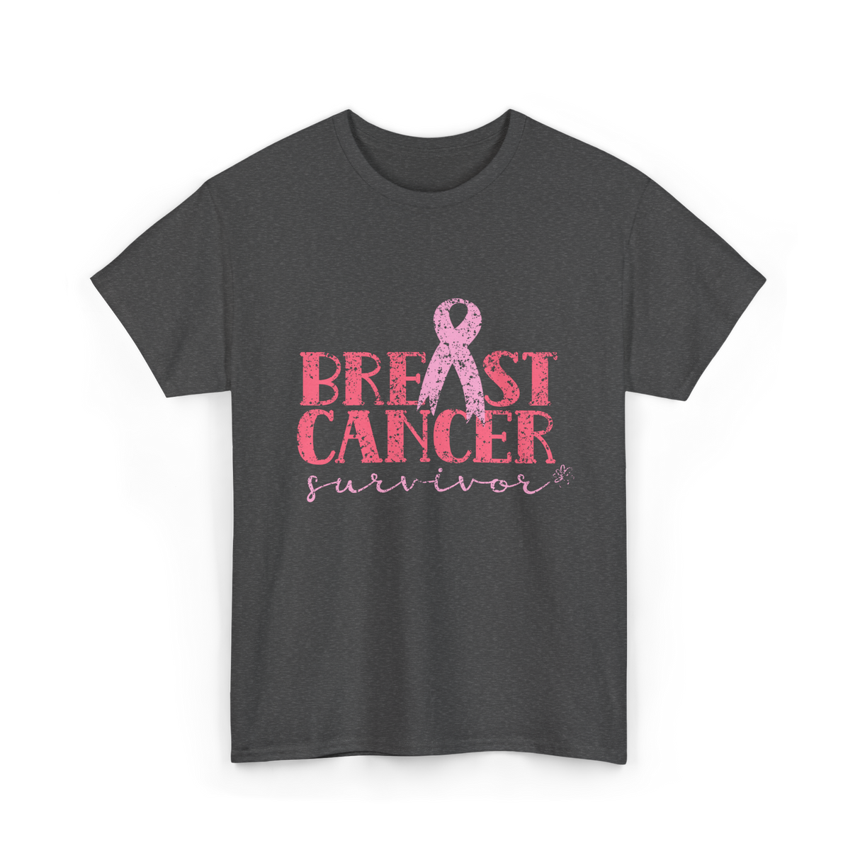 Breast Cancer Survivor Awareness T-Shirt - Dark Heather