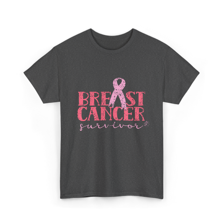 Breast Cancer Survivor Awareness T-Shirt - Dark Heather