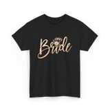 Bride Floral Wedding T-Shirt - Black