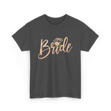 Bride Floral Wedding T-Shirt - Dark Heather