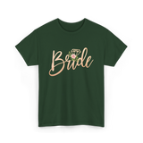 Bride Floral Wedding T-Shirt - Forest Green