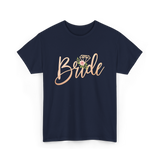 Bride Floral Wedding T-Shirt - Navy