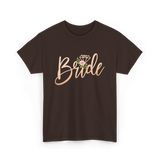 Bride Floral Wedding T-Shirt - Dark Chocolate