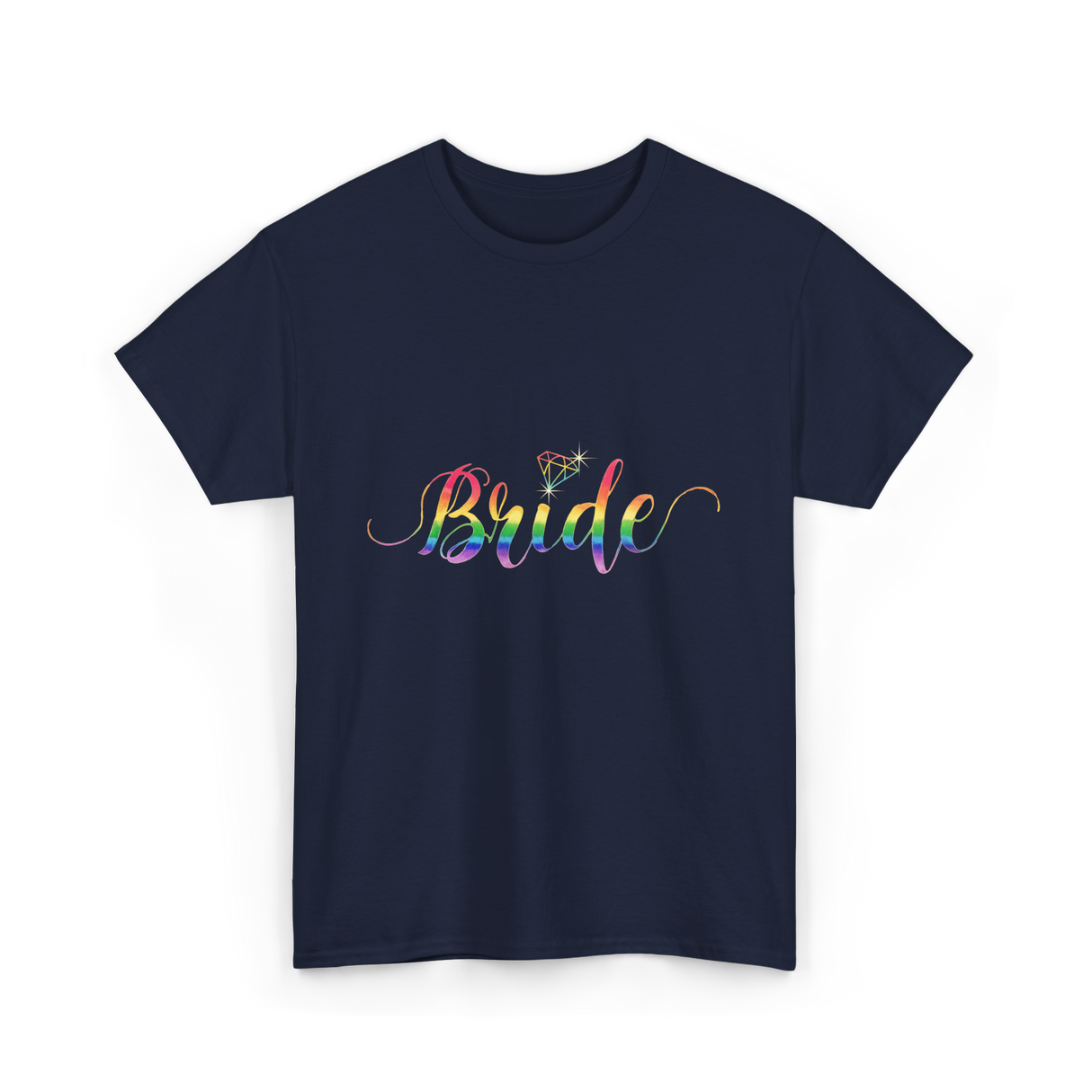 Bride Rainbow Pride T-Shirt - Navy