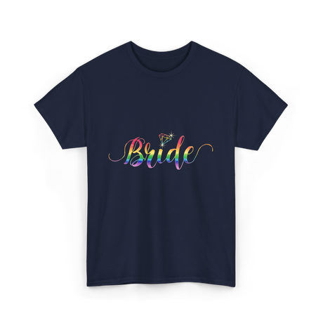 Bride Rainbow Pride T-Shirt - Navy