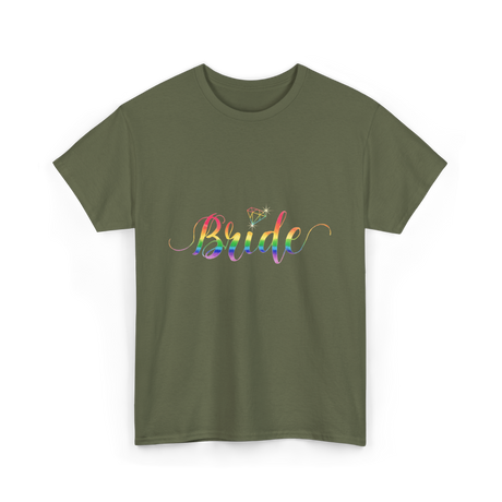 Bride Rainbow Pride T-Shirt - Military Green