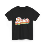 Bride Retro Wedding Bride T-Shirt - Black