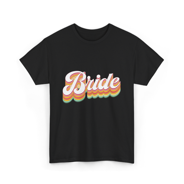 Bride Retro Wedding Bride T-Shirt - Black