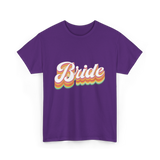 Bride Retro Wedding Bride T-Shirt - Purple