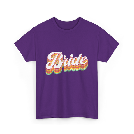 Bride Retro Wedding Bride T-Shirt - Purple