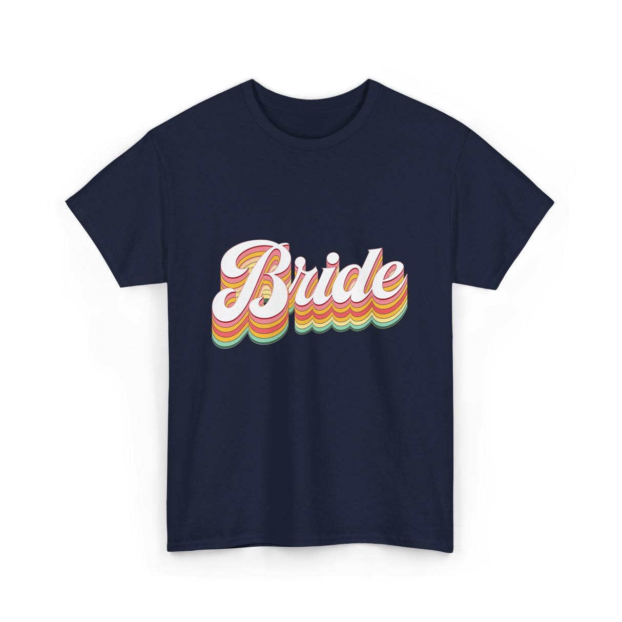 Bride Retro Wedding Bride T-Shirt - Navy