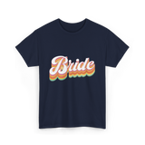 Bride Retro Wedding Bride T-Shirt - Navy