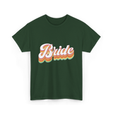 Bride Retro Wedding Bride T-Shirt - Forest Green