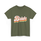 Bride Retro Wedding Bride T-Shirt - Military Green