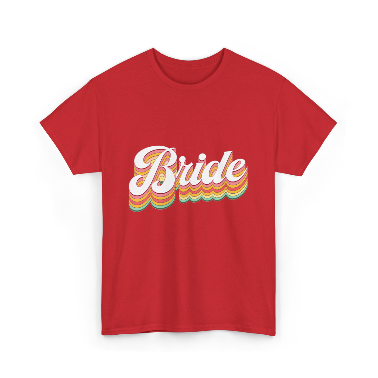 Bride Retro Wedding Bride T-Shirt - Red